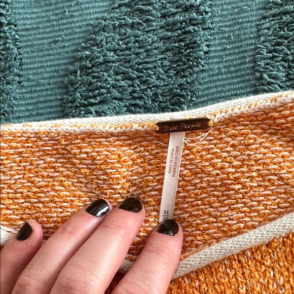 Free People orange Bardot sweater medium - Picture 2 of 2